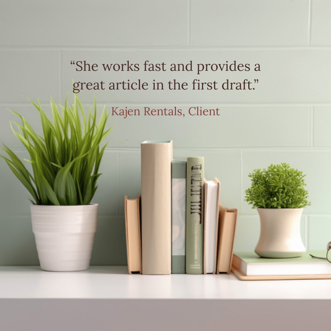 Testimonial from a real estate client.